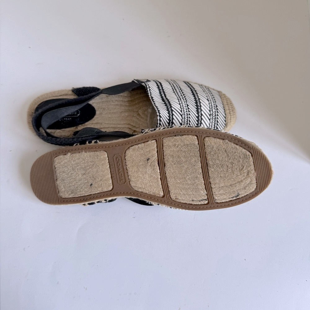 Coach Women's Rayanne Textile Slingback Espadrille Flats. Size 9 - Picture 13 of 14